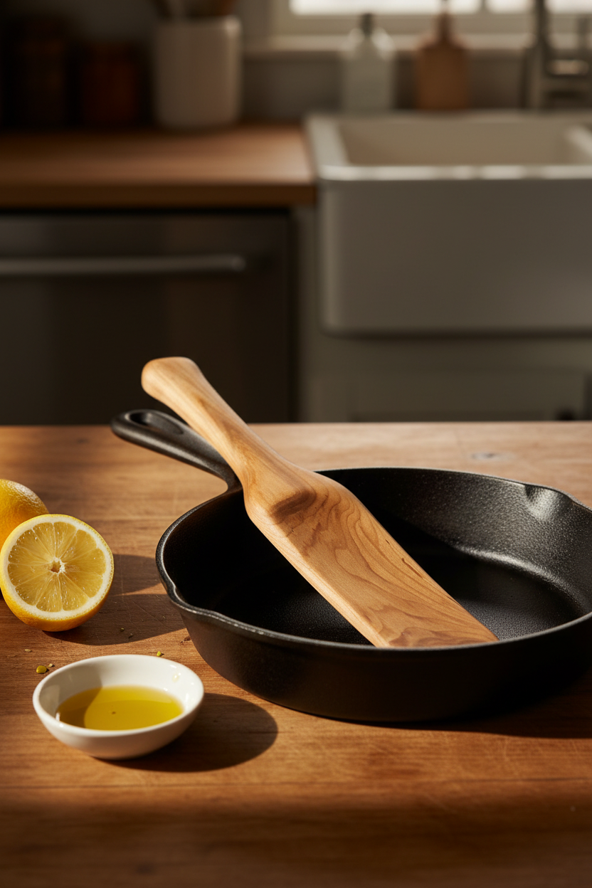 Cherry Spatula-Spurtle No.2 — Cast Iron