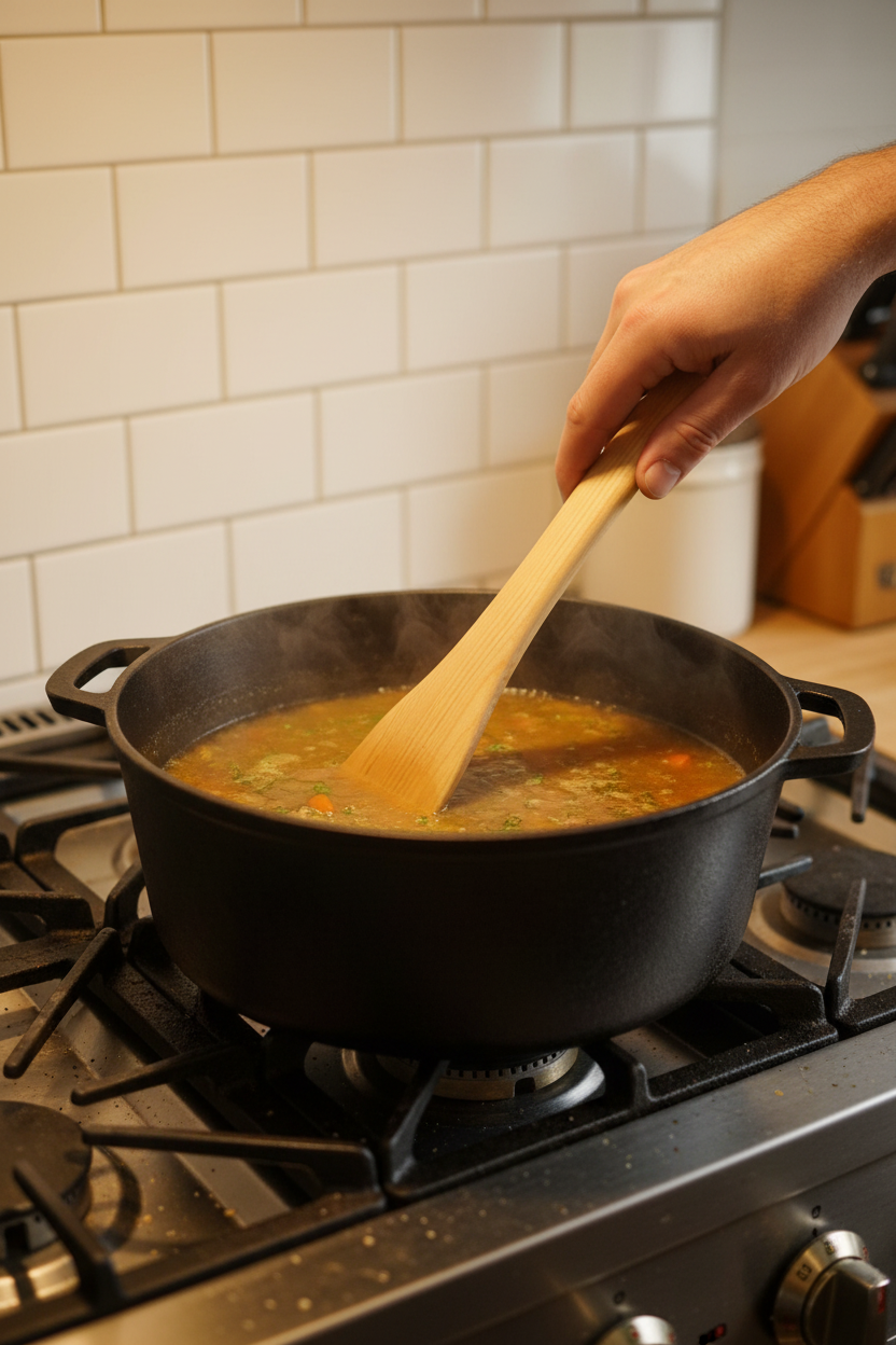 Maple Spatula-Spurtle — In Action