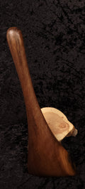 Handcrafted walnut ladle spoon - side view