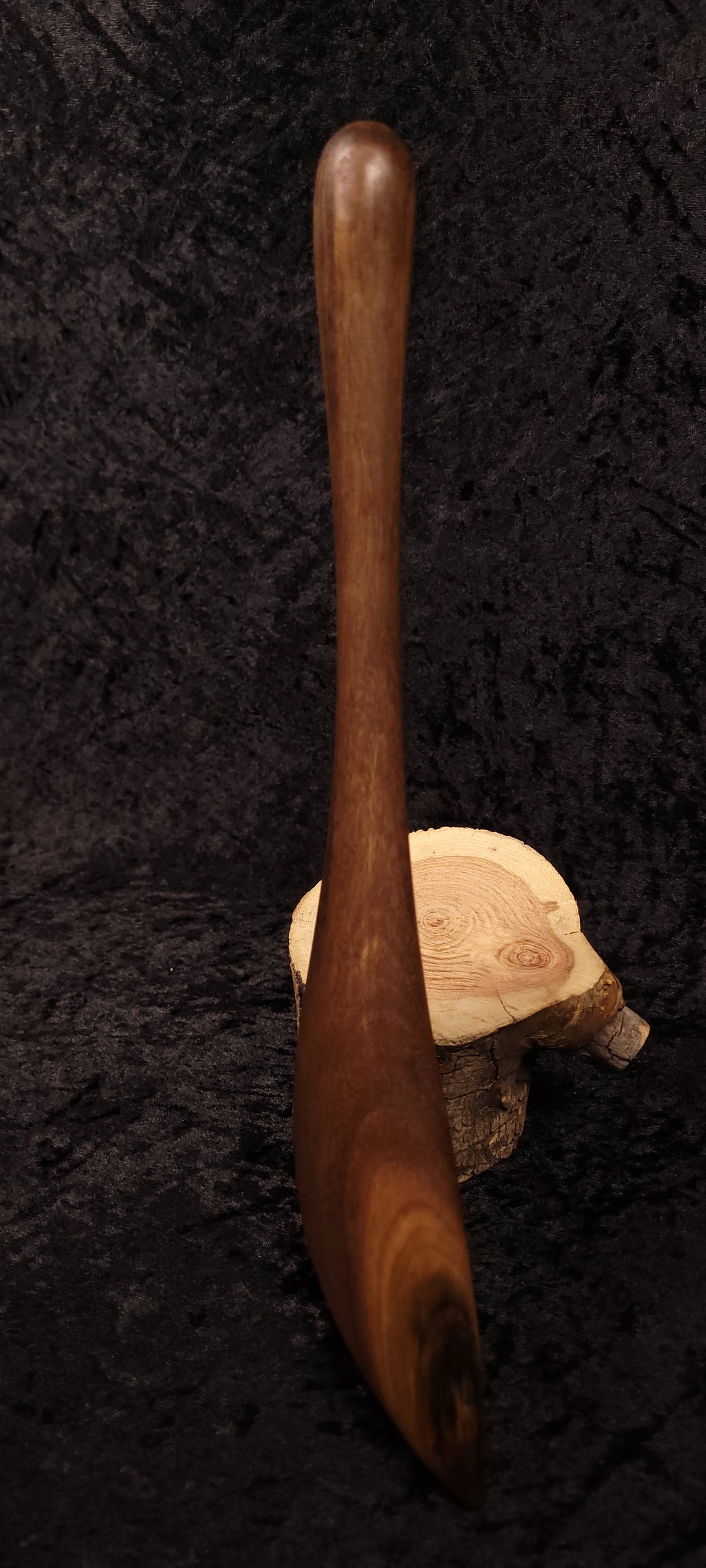 Handcrafted walnut ladle spoon - bowl view
