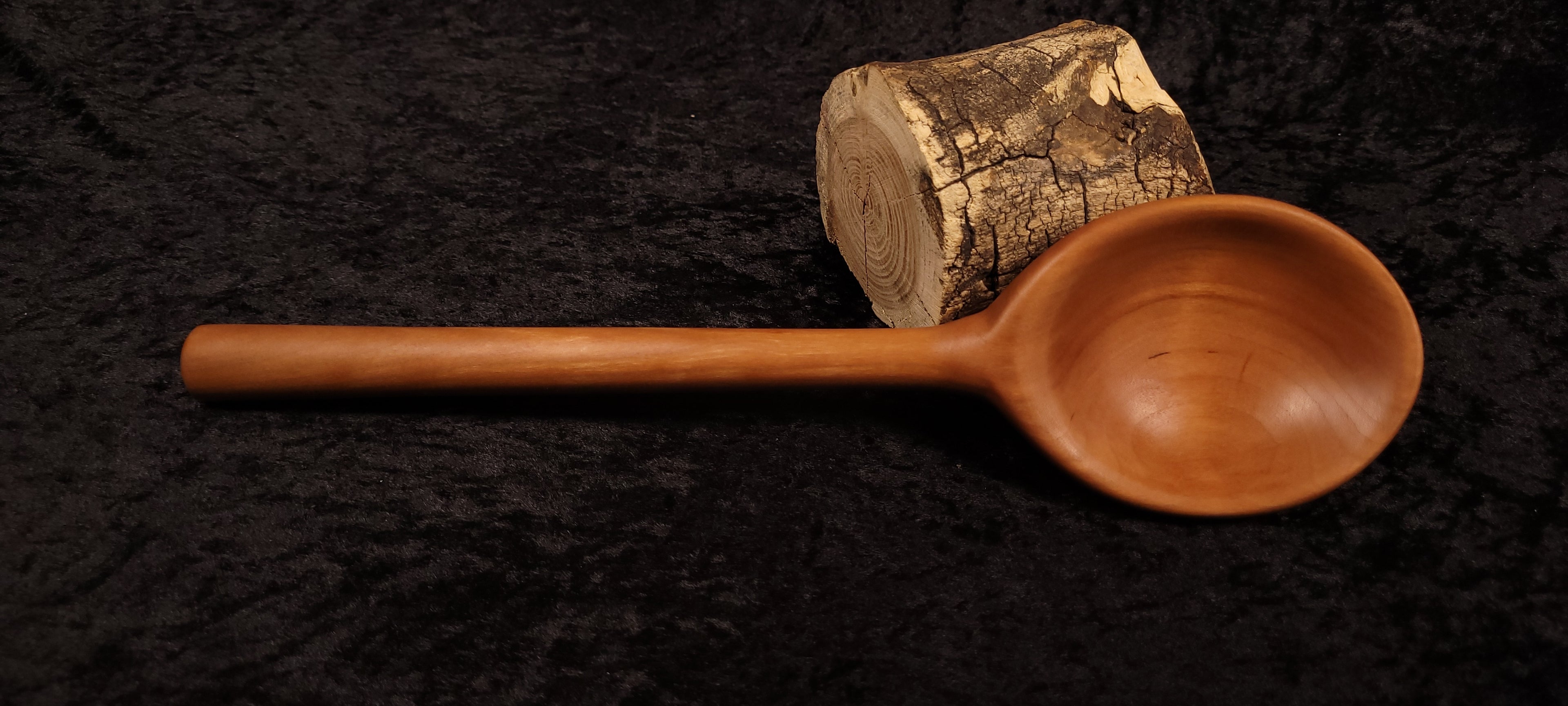 Handcrafted Cherry Wood Low-Angle Spatula & Spoon Set