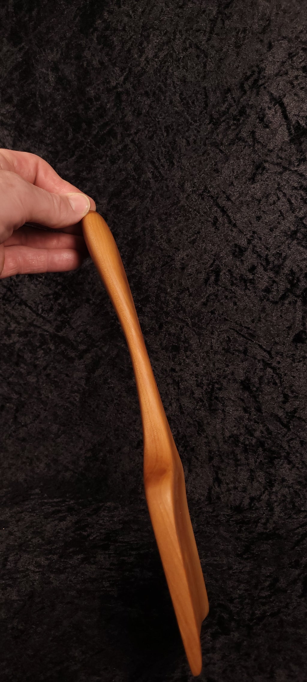 Cherry wood spatula and spoon set overhead view
