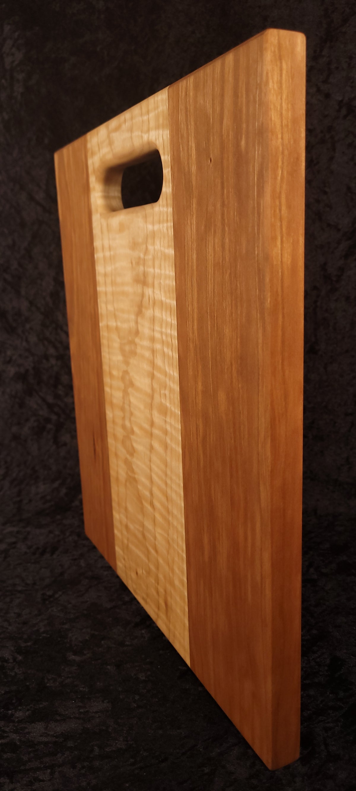 Cherry & Curly Maple Cutting Board