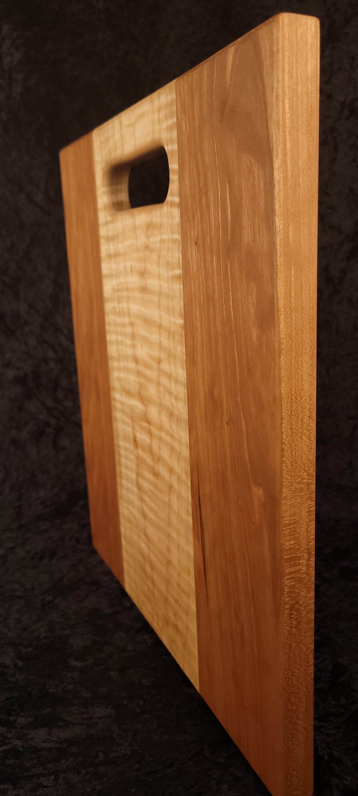 Cherry & Curly Maple Cutting Board
