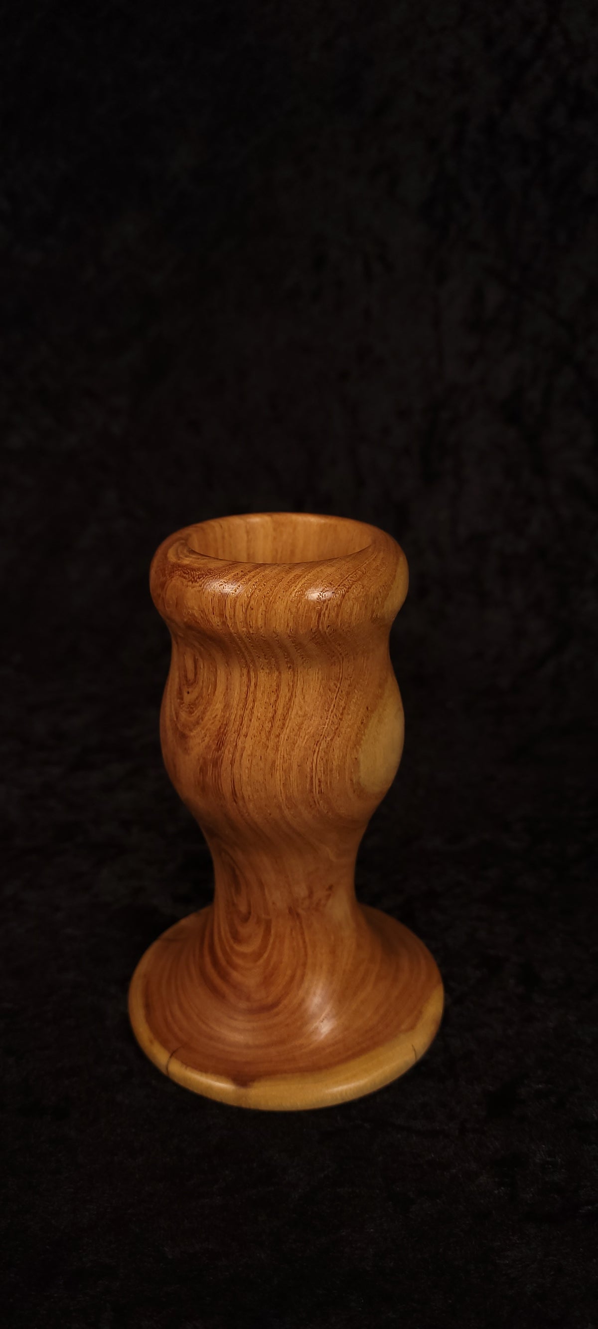 Locust wood toothpick holder, alternate angle