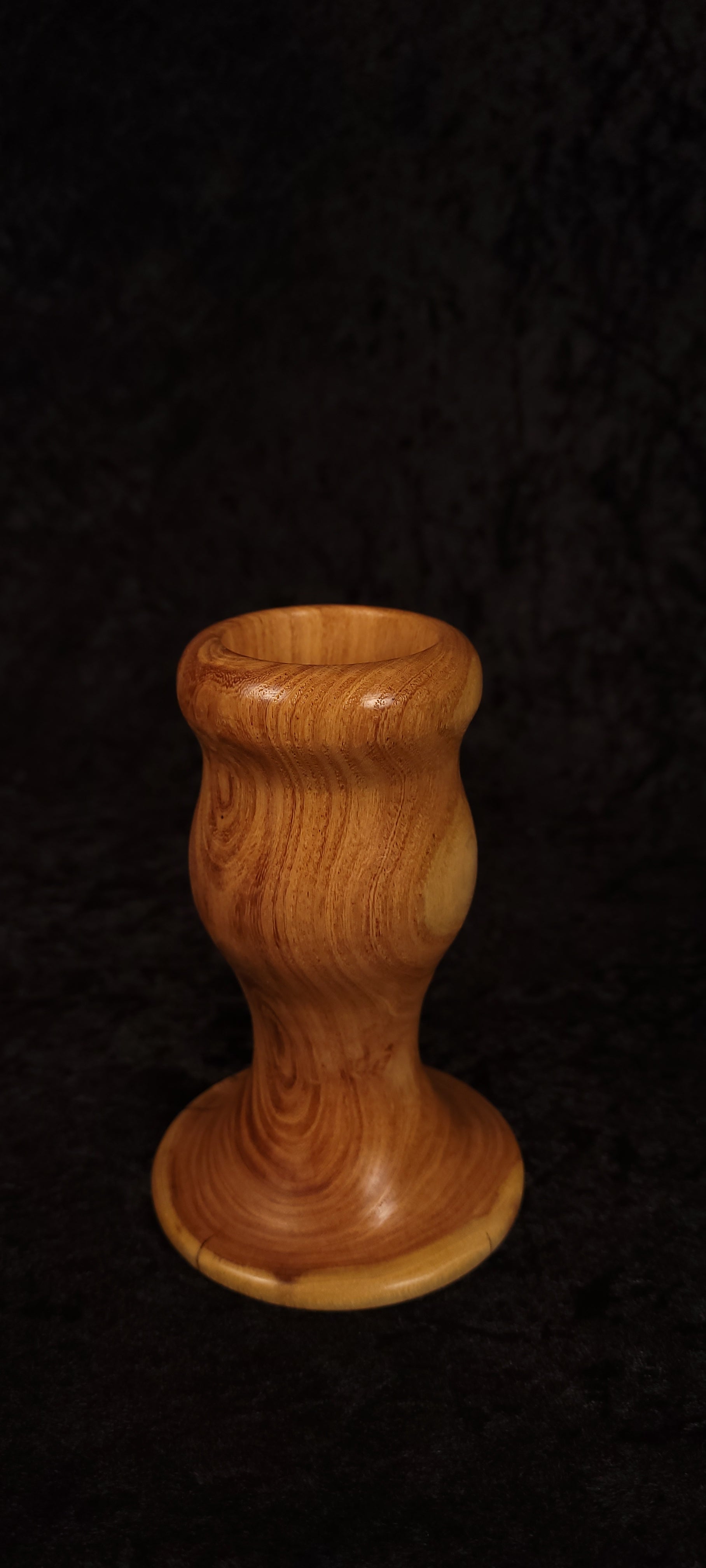 Locust wood toothpick holder, alternate angle