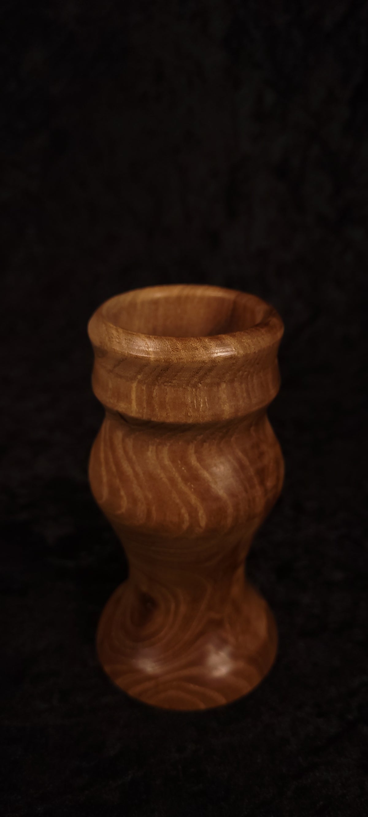 Elm wood toothpick holder side profile