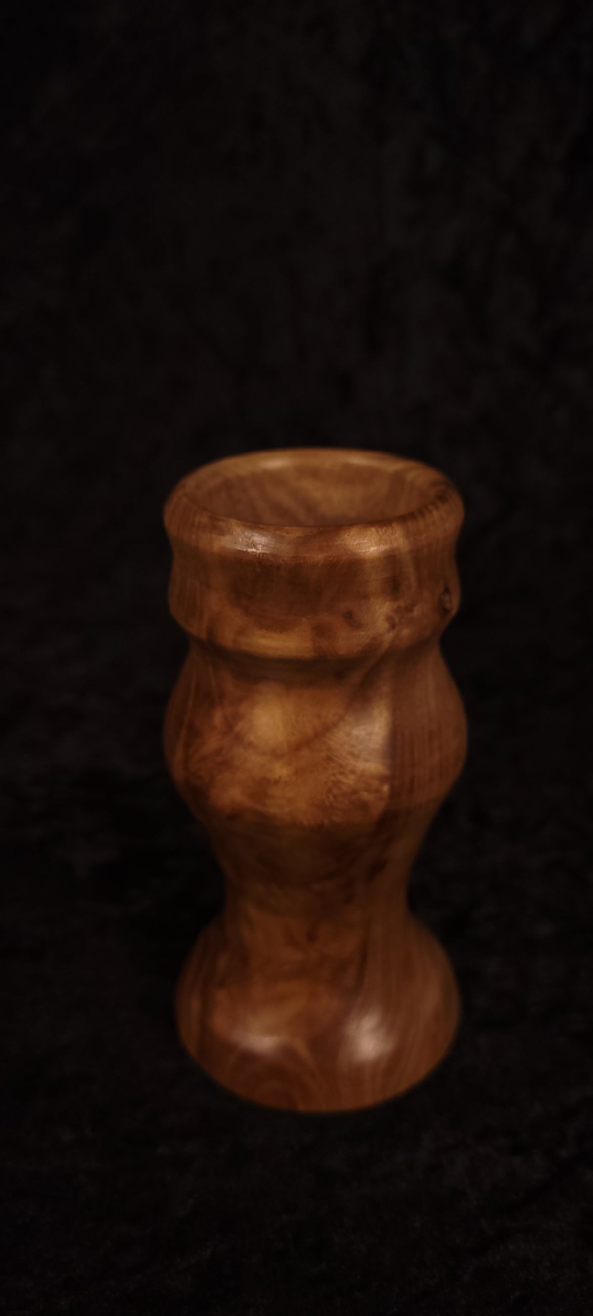 Elm wood toothpick holder alternate angle