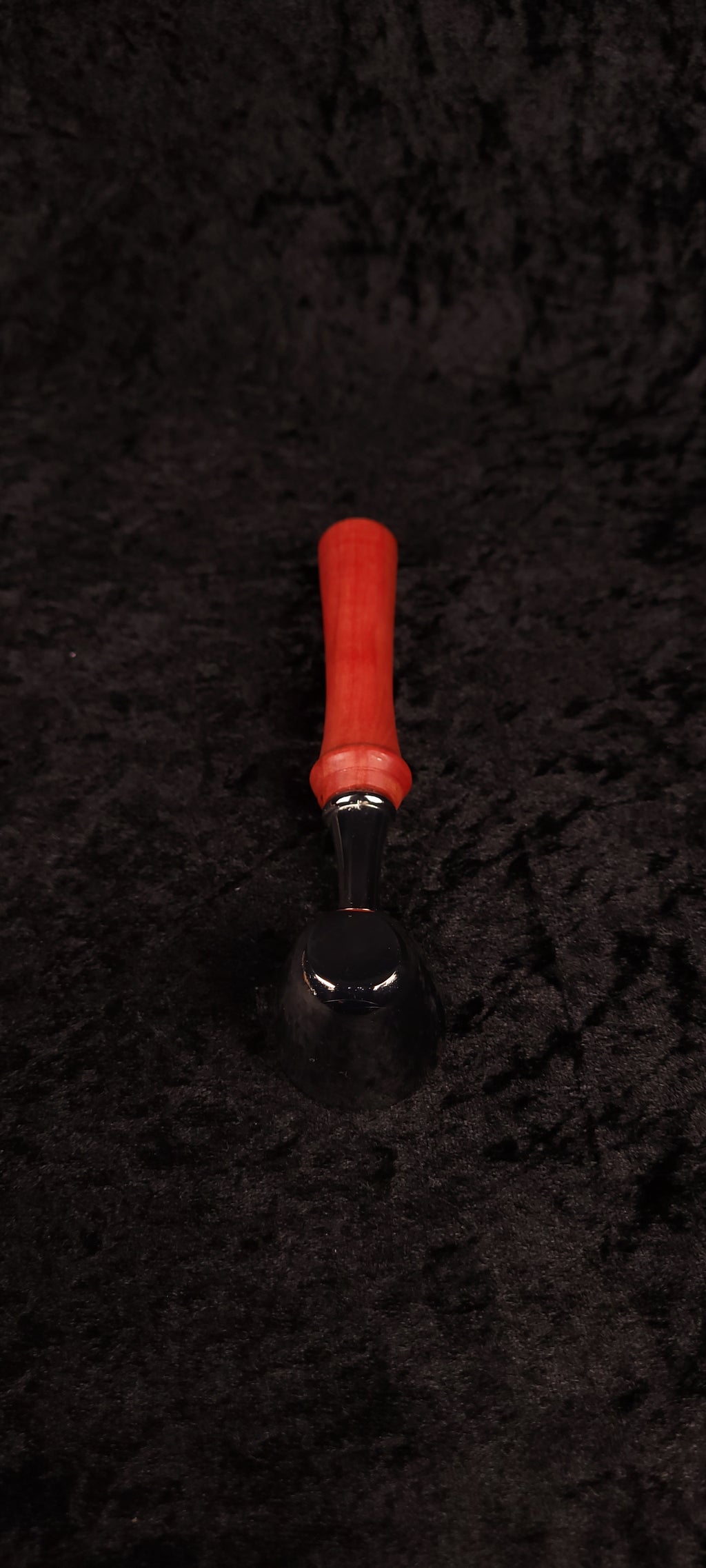 Pink Ivory wood coffee scoop top-down view