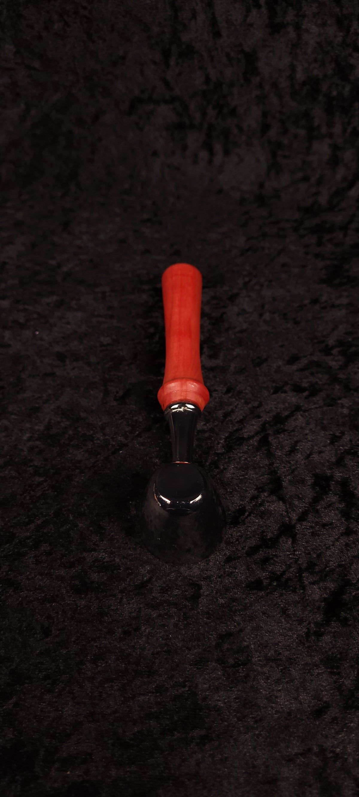Pink Ivory wood coffee scoop top-down view