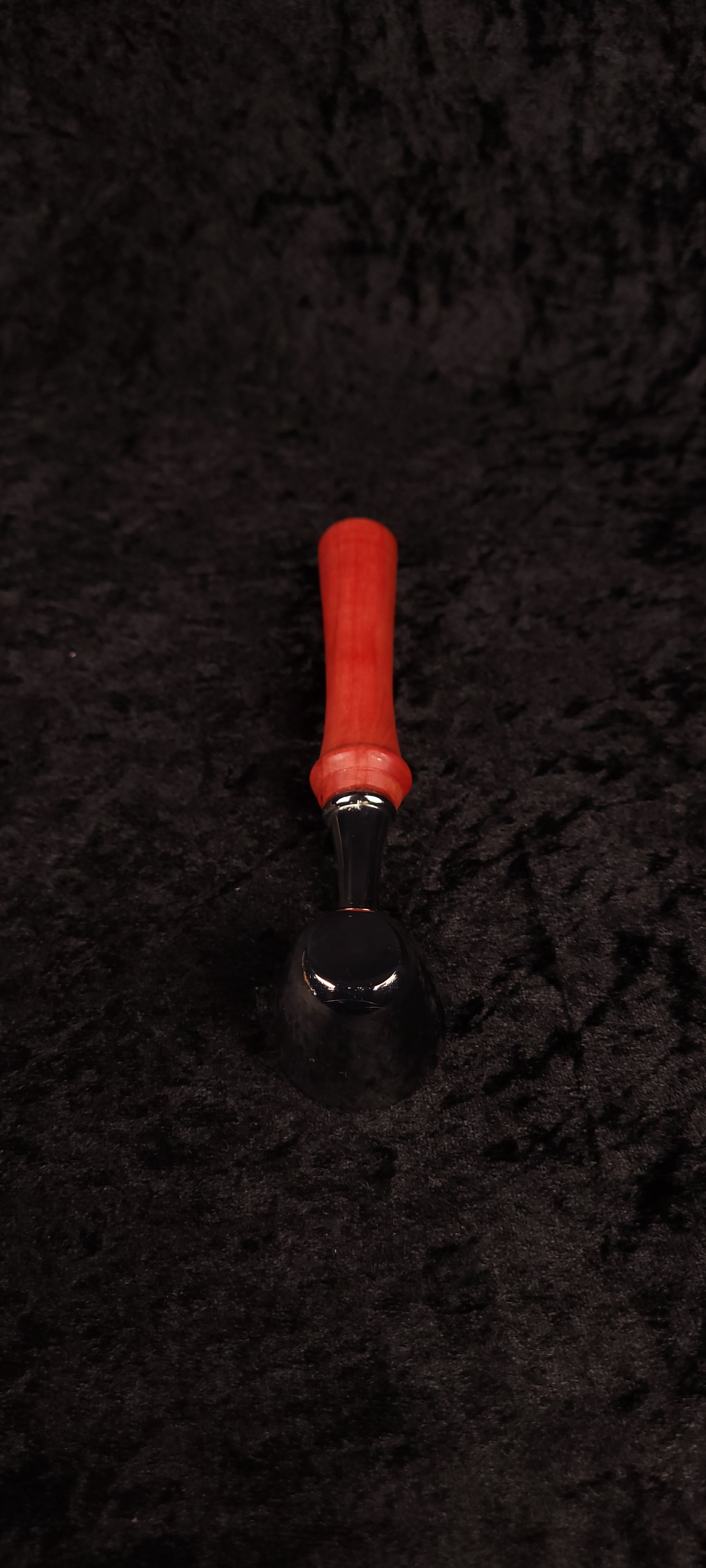 Pink Ivory wood coffee scoop top-down view