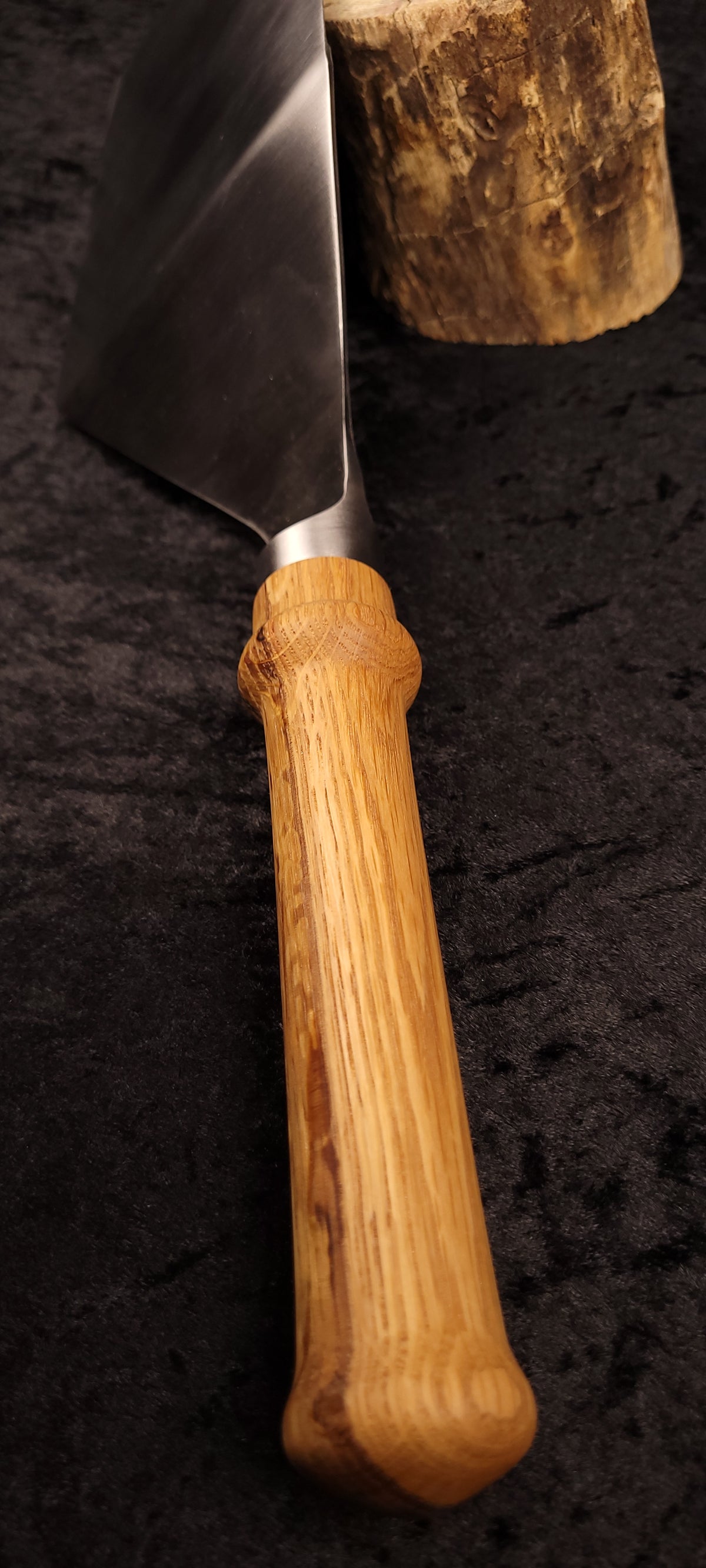 Griddle spatula oak handle – handle detail