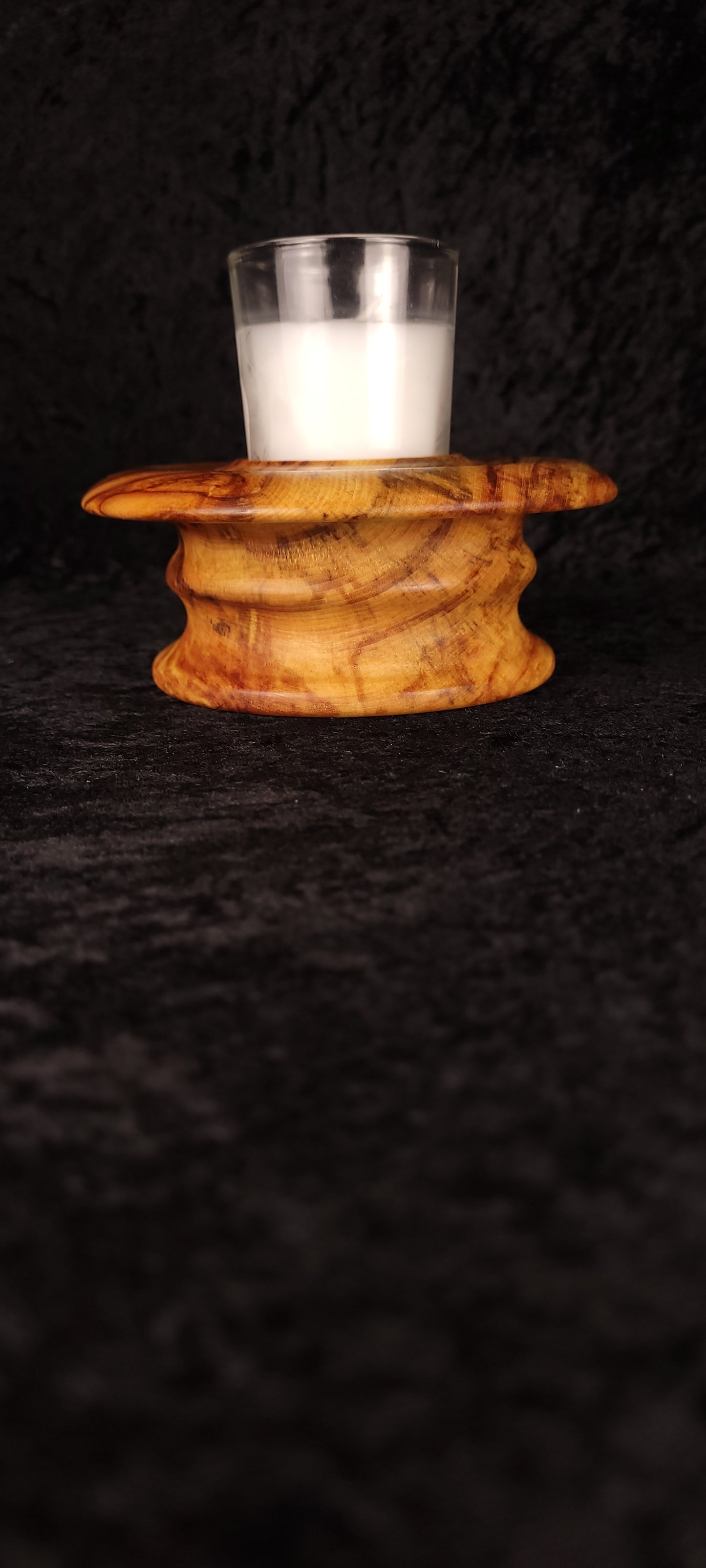 Handcrafted Aspen Candle Holder No. 4 angled view