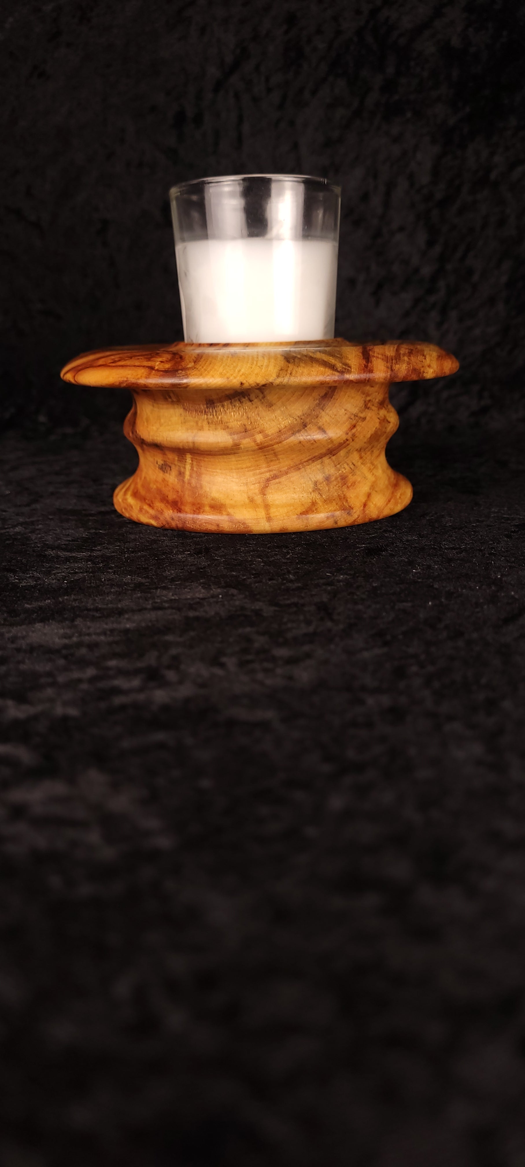 Handcrafted Aspen Candle Holder No. 4 angled view