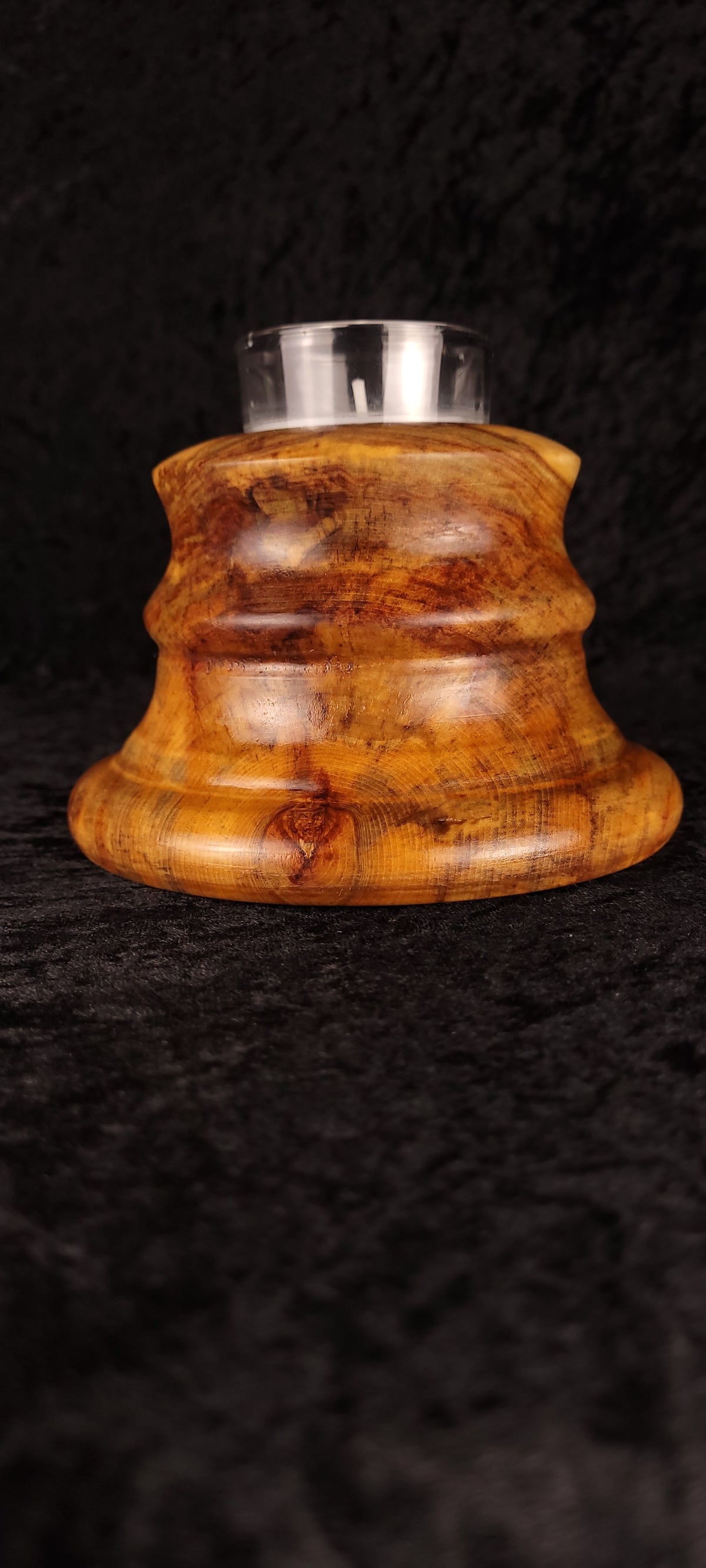 Handcrafted Aspen Candle Holder No. 5 side profile view