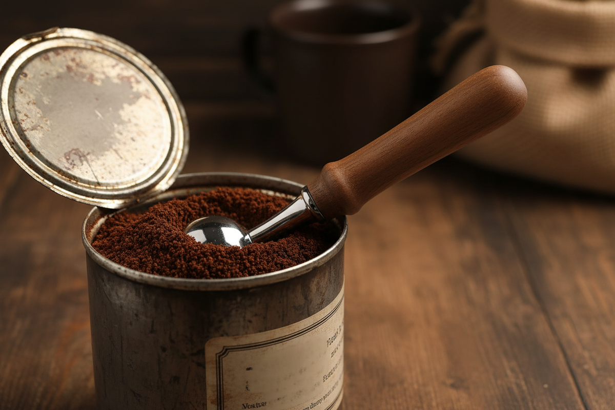 Buried in coffee can