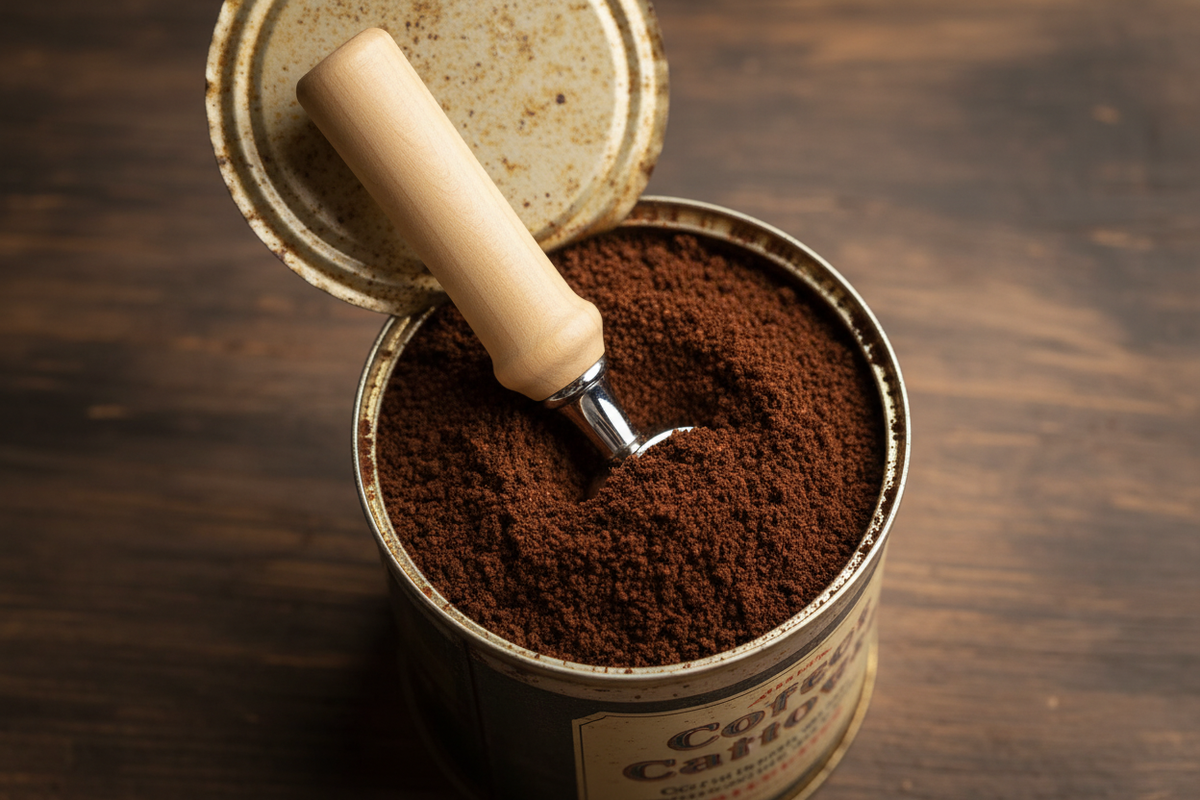 Buried in coffee can