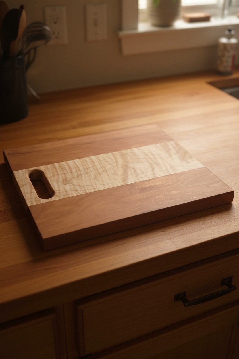 Cherry Curly Maple Board No.4 — Counter