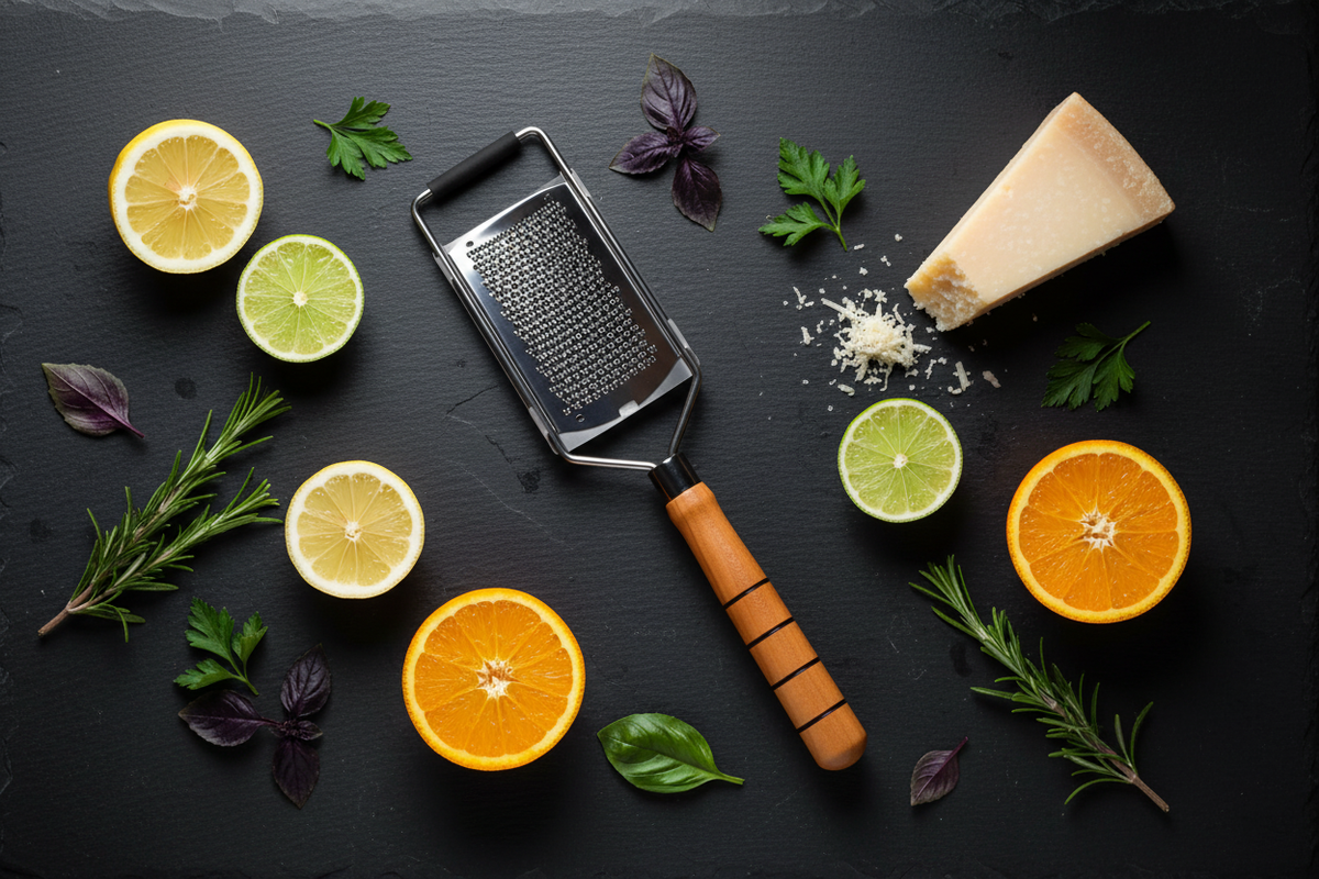 Cherry Grater Flatlay