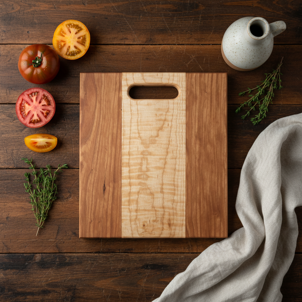 Cutting board flat lay lifestyle