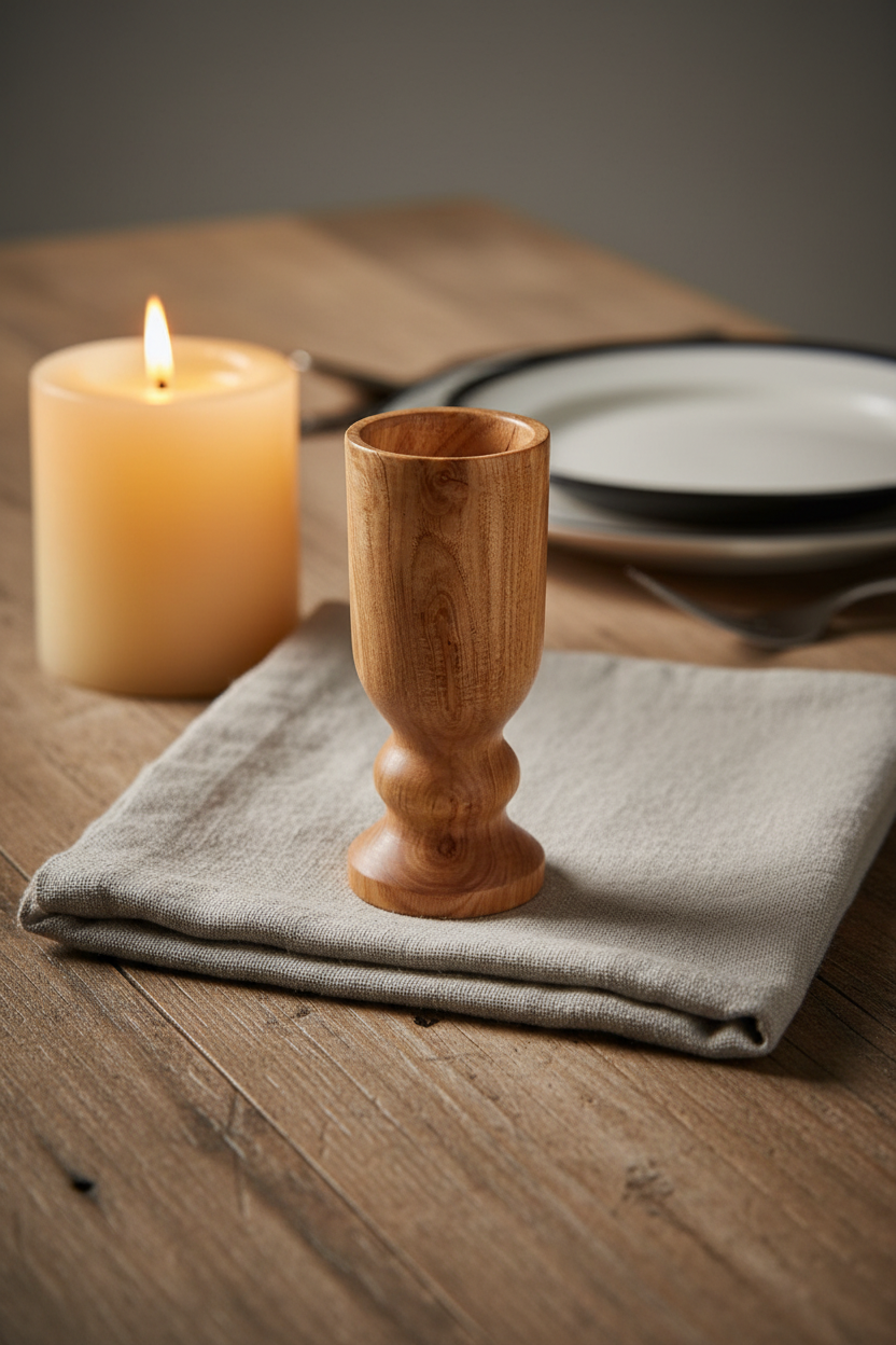 Locust Wood Toothpick Holder - Dinner Table