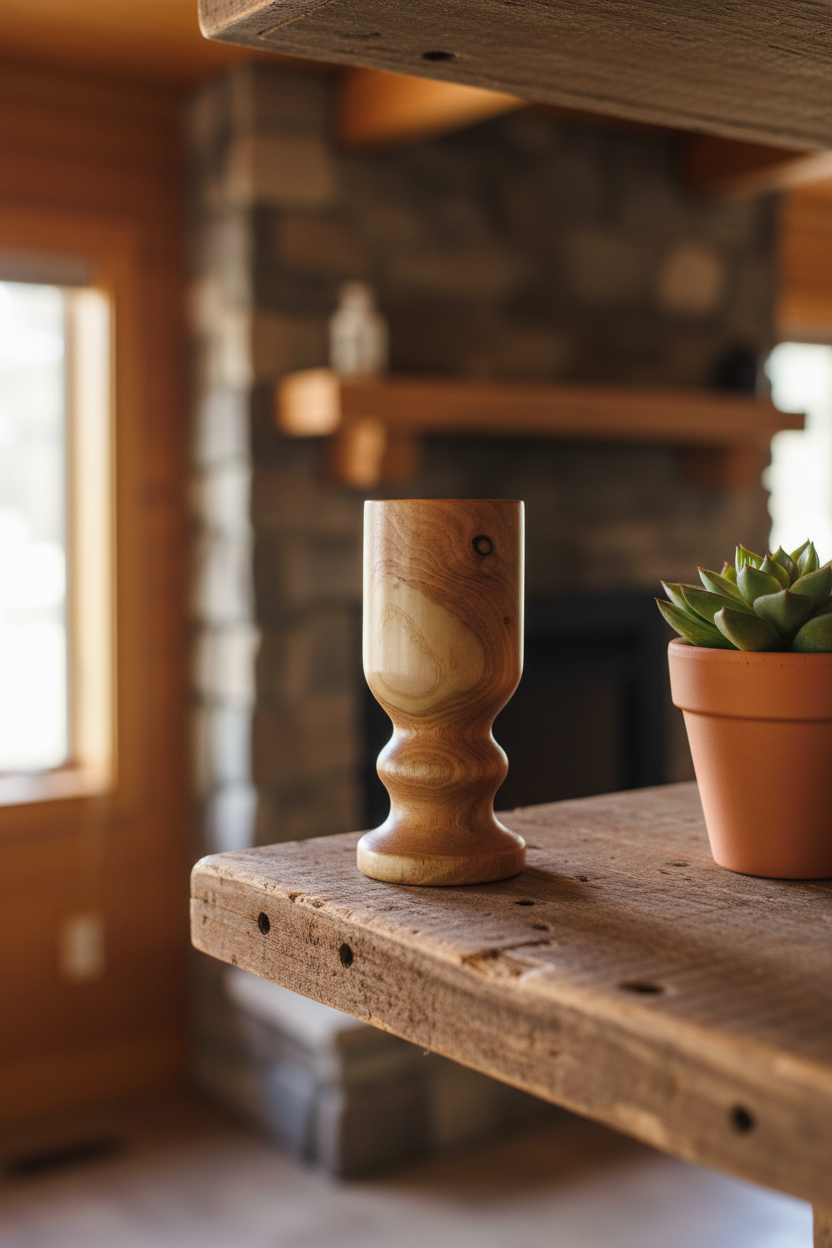 Locust Wood Toothpick Holder - Kitchen Shelf