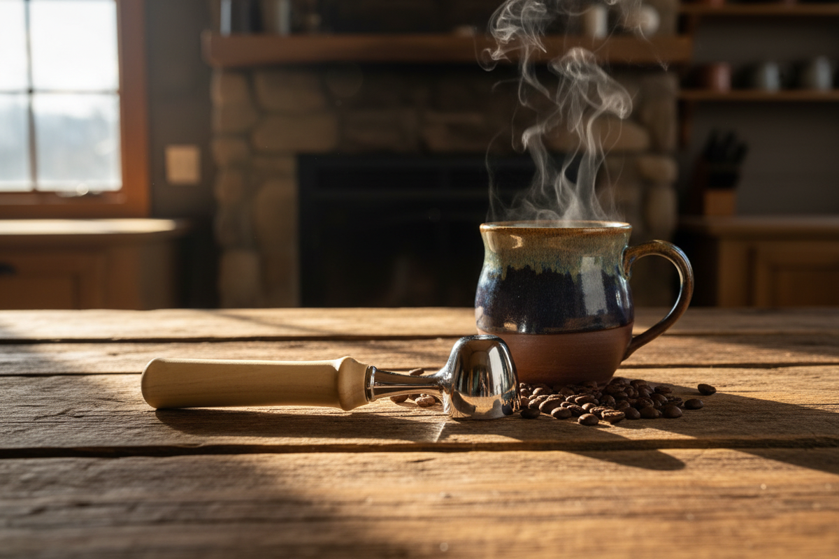 Morning coffee scene